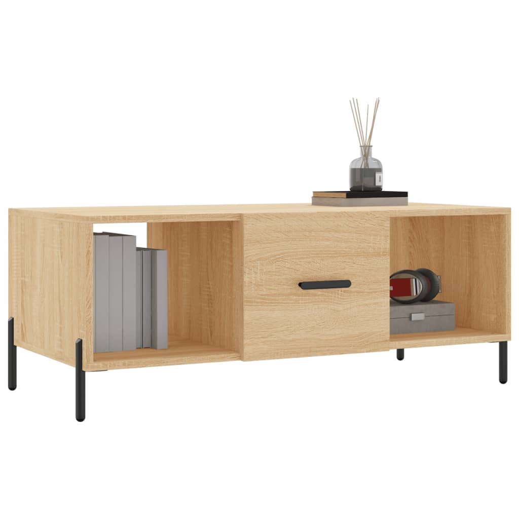 Table basse chêne sonoma 102x50x40 cm bois d’ingénierie - Tables basses