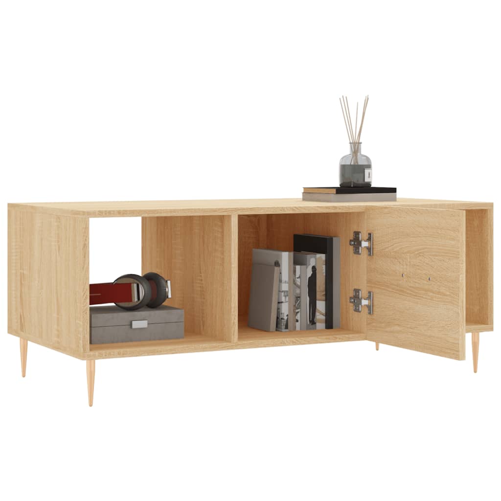 Table basse chêne sonoma 102x50x40 cm bois d’ingénierie - Tables basses