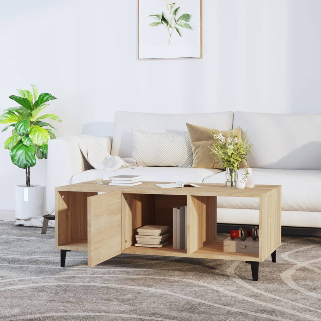 Table basse Chêne sonoma 102x50x40 cm Bois d’ingénierie - Tables basses