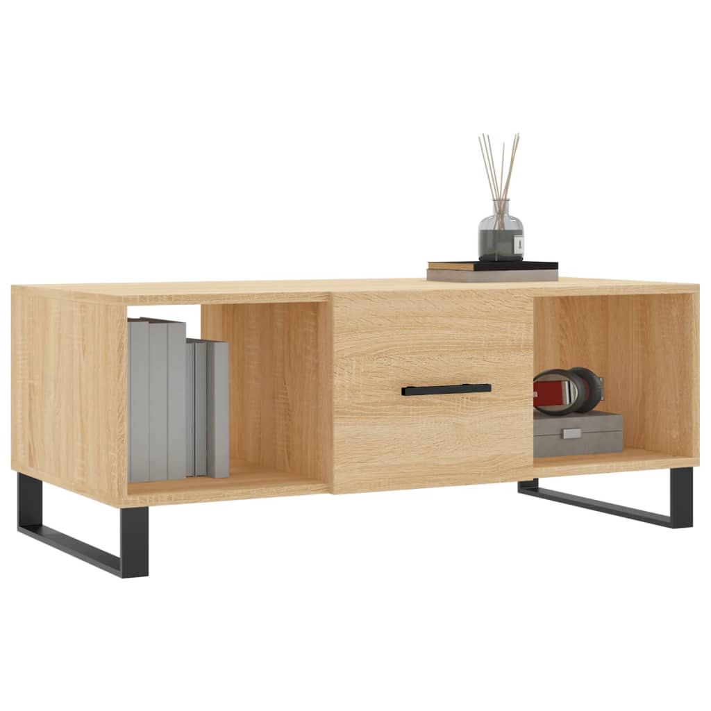 Table basse chêne sonoma 102x50x40 cm bois d’ingénierie - Tables basses