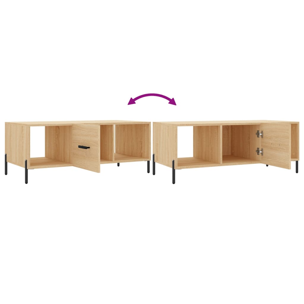Table basse chêne sonoma 102x50x40 cm bois d’ingénierie - Tables basses