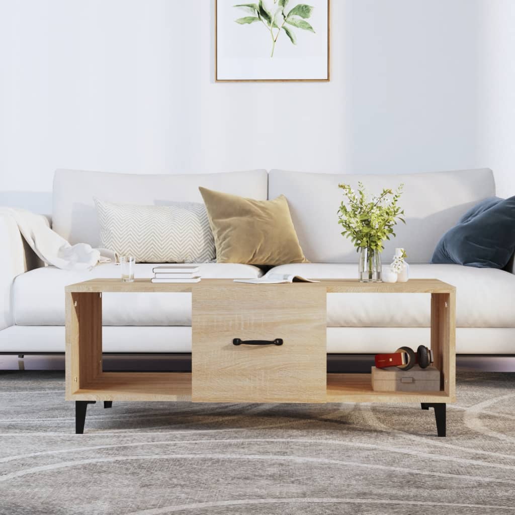 Table basse Chêne sonoma 102x50x40 cm Bois d’ingénierie - Tables basses