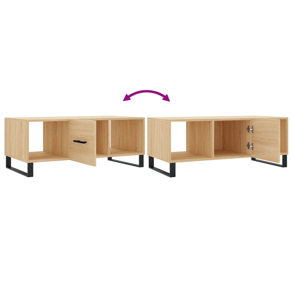 Table basse chêne sonoma 102x50x40 cm bois d’ingénierie - Tables basses