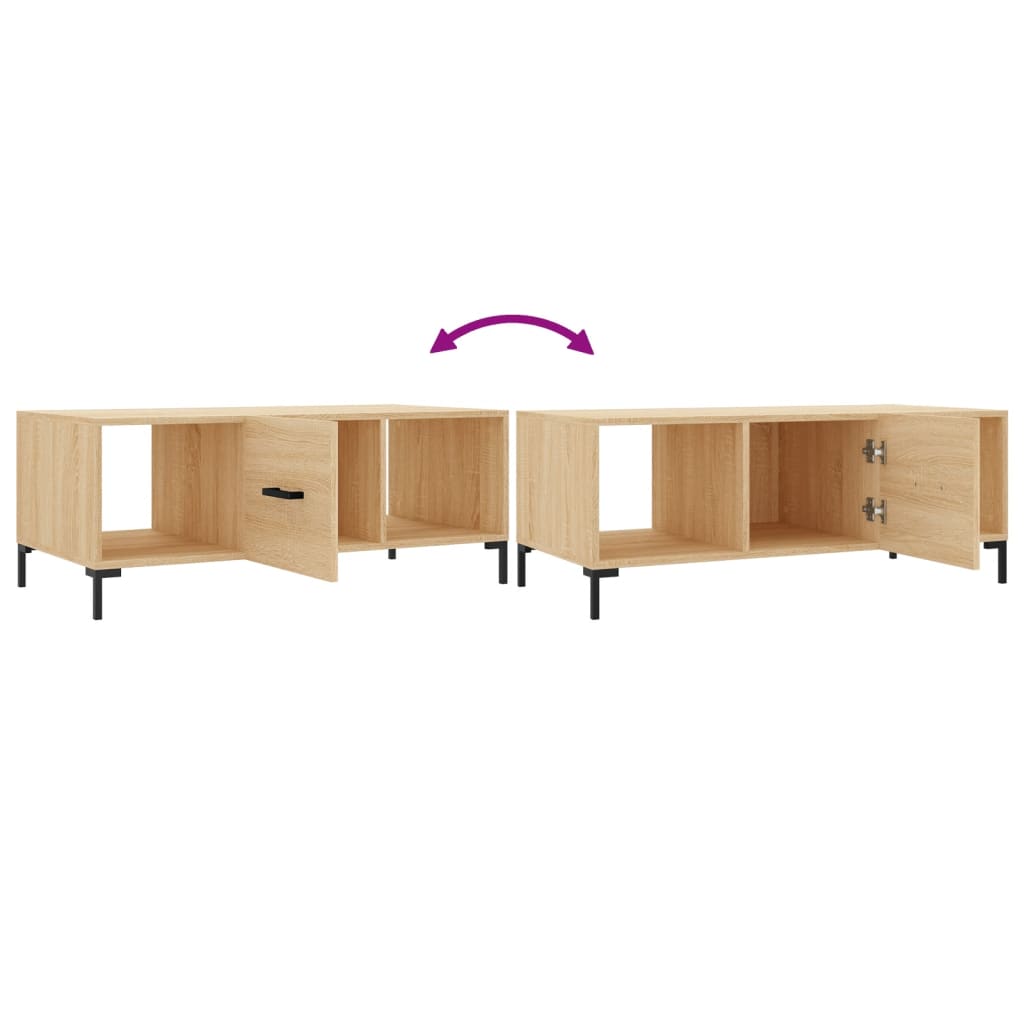Table basse chêne sonoma 102x50x40 cm bois d’ingénierie - Tables basses