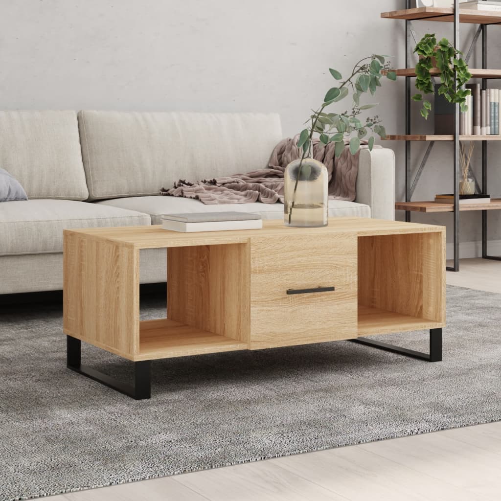 Table basse chêne sonoma 102x50x40 cm bois d’ingénierie - Tables basses