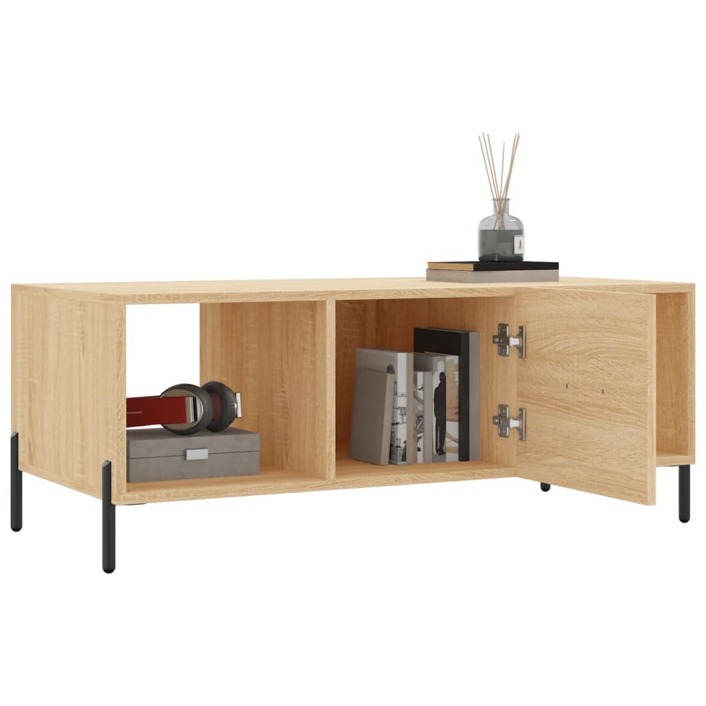 Table basse chêne sonoma 102x50x40 cm bois d’ingénierie - Tables basses