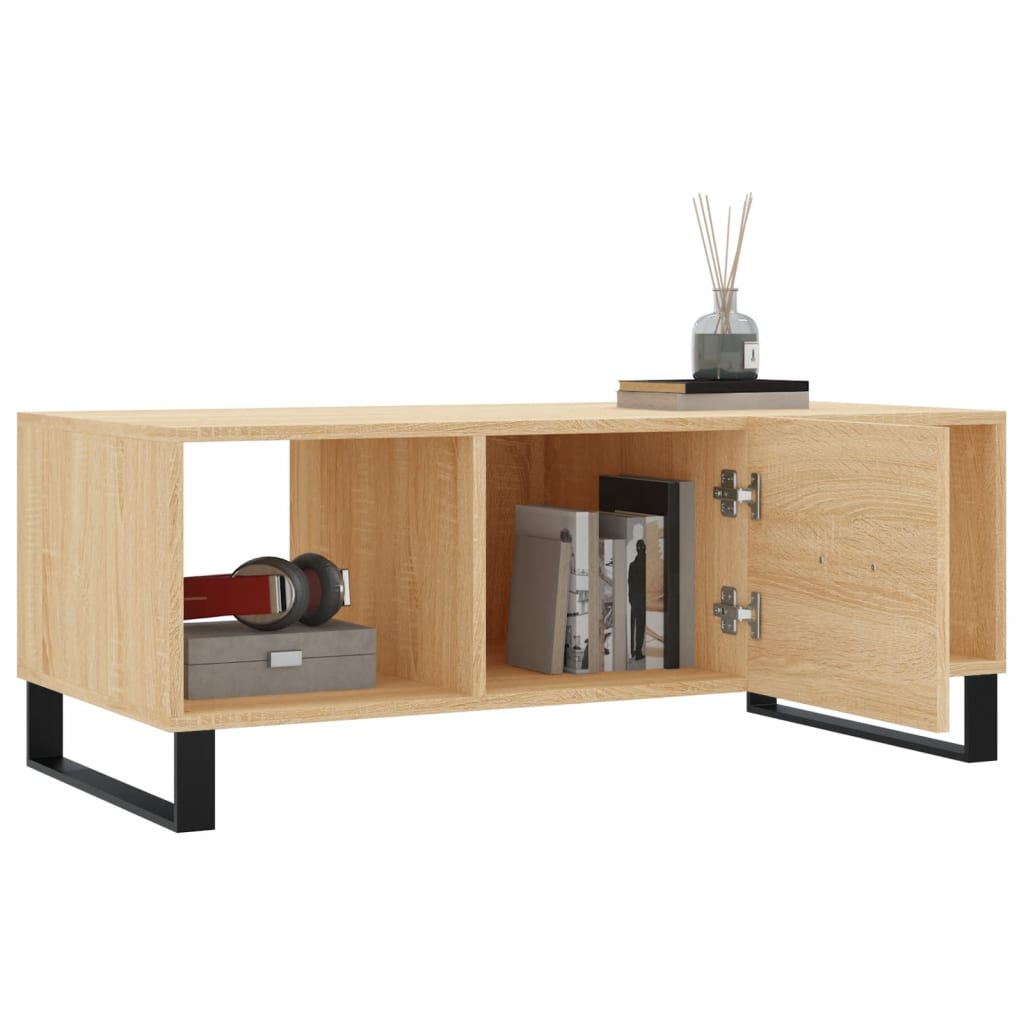 Table basse chêne sonoma 102x50x40 cm bois d’ingénierie - Tables basses