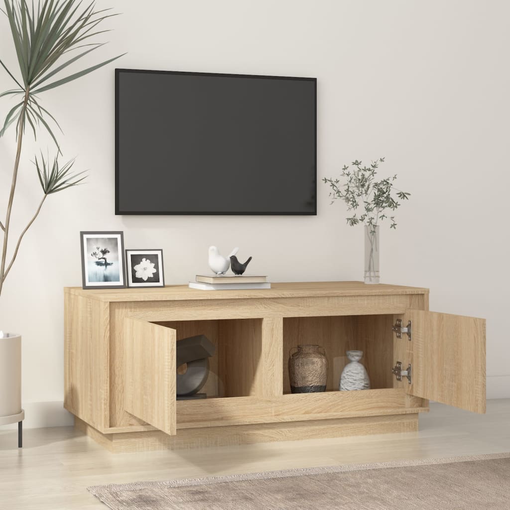 Table basse chêne sonoma 102x50x44 cm bois d’ingénierie - Tables basses