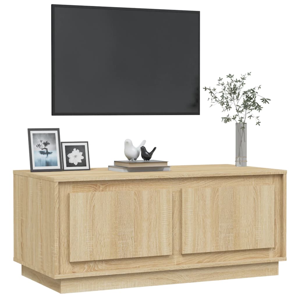 Table basse chêne sonoma 102x50x44 cm bois d’ingénierie - Tables basses