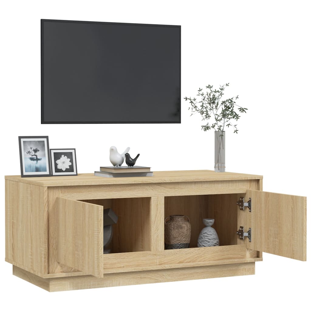 Table basse chêne sonoma 102x50x44 cm bois d’ingénierie - Tables basses