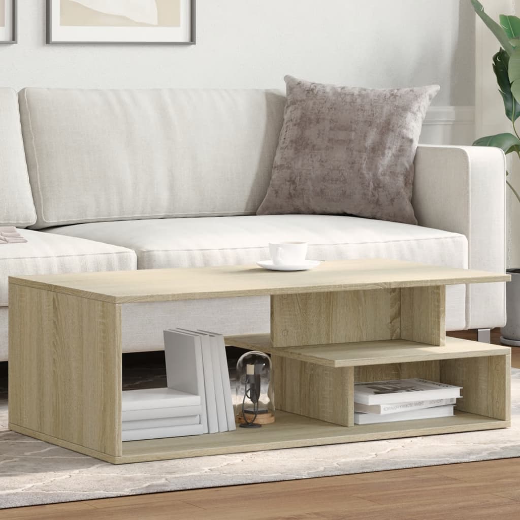 Table basse chêne sonoma 102x55x35 cm bois d’ingénierie - Tables basses