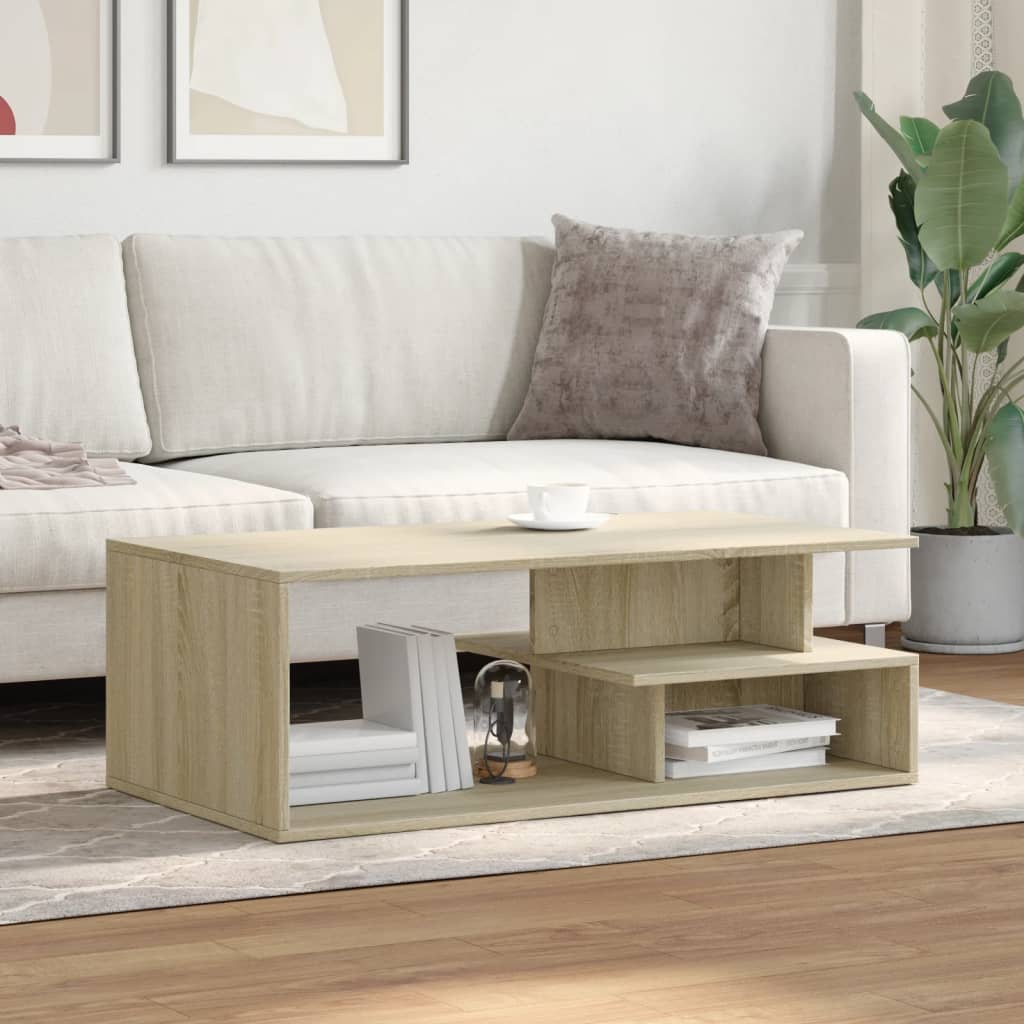 Table basse chêne sonoma 102x55x35 cm bois d’ingénierie - Tables basses