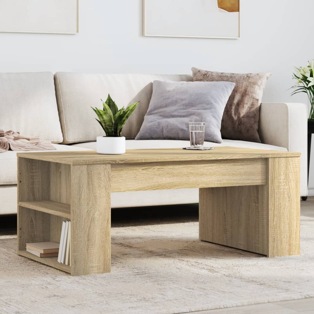 Table basse chêne sonoma 102x55x42 cm bois d’ingénierie - Tables basses