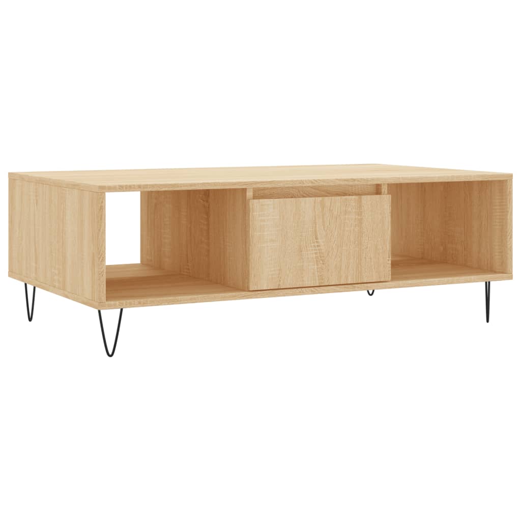 Table basse chêne sonoma 104x60x35 cm bois d’ingénierie - Tables basses