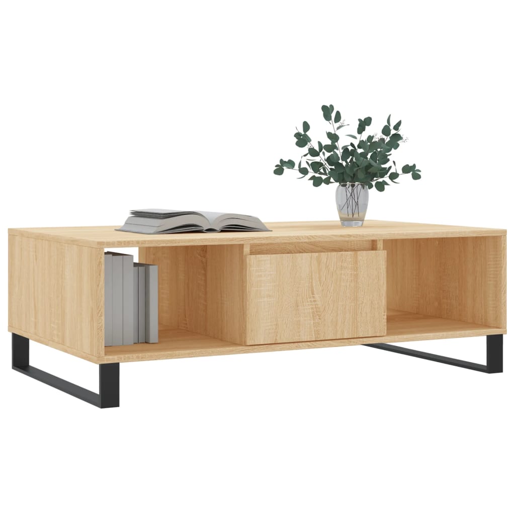 Table basse chêne sonoma 104x60x35 cm bois d’ingénierie - Tables basses
