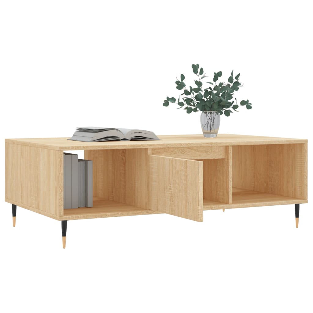 Table basse chêne sonoma 104x60x35 cm bois d’ingénierie - Tables basses
