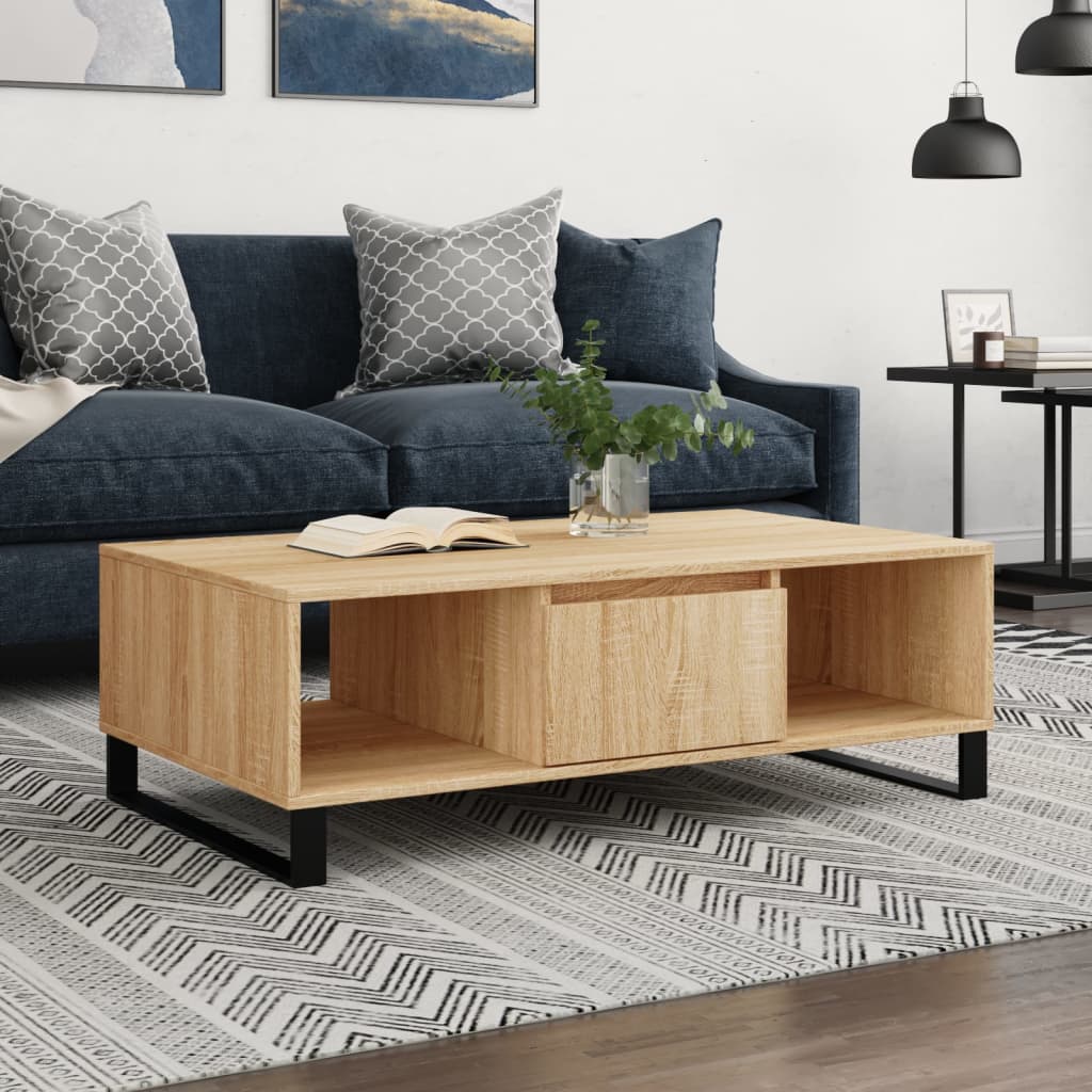 Table basse chêne sonoma 104x60x35 cm bois d’ingénierie - Tables basses
