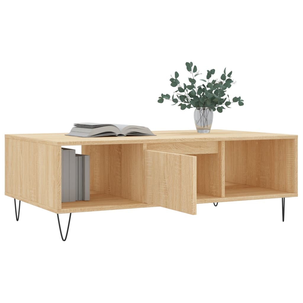 Table basse chêne sonoma 104x60x35 cm bois d’ingénierie - Tables basses