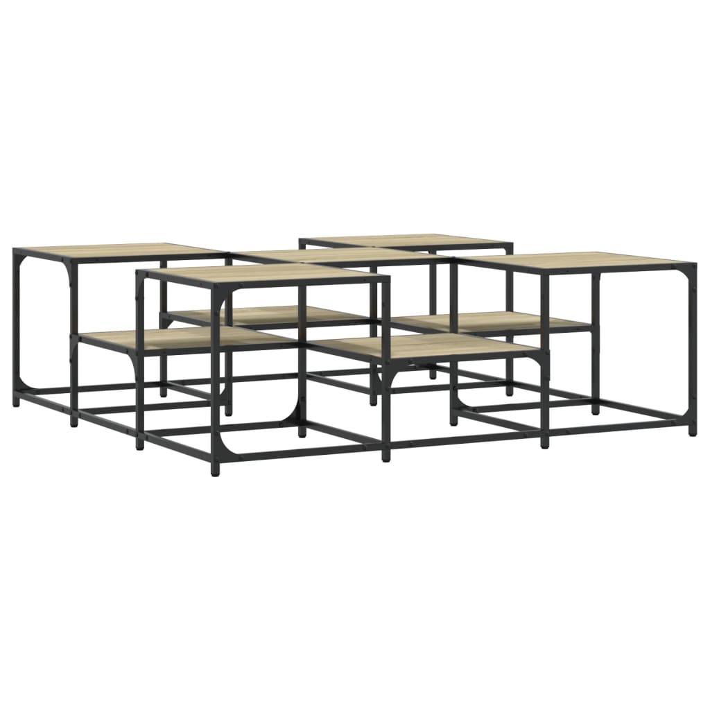Table basse chêne sonoma 121x121x40 cm bois d’ingénierie - Tables basses