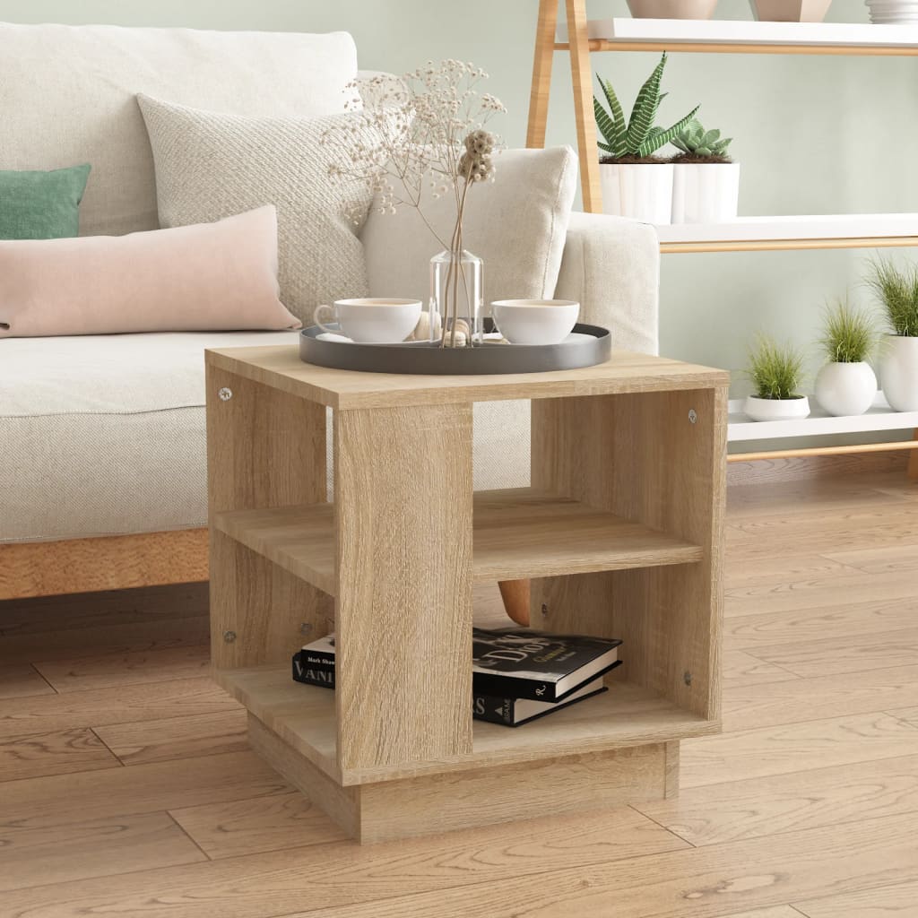 Table basse chêne sonoma 40x40x43 cm bois d’ingénierie - Tables basses