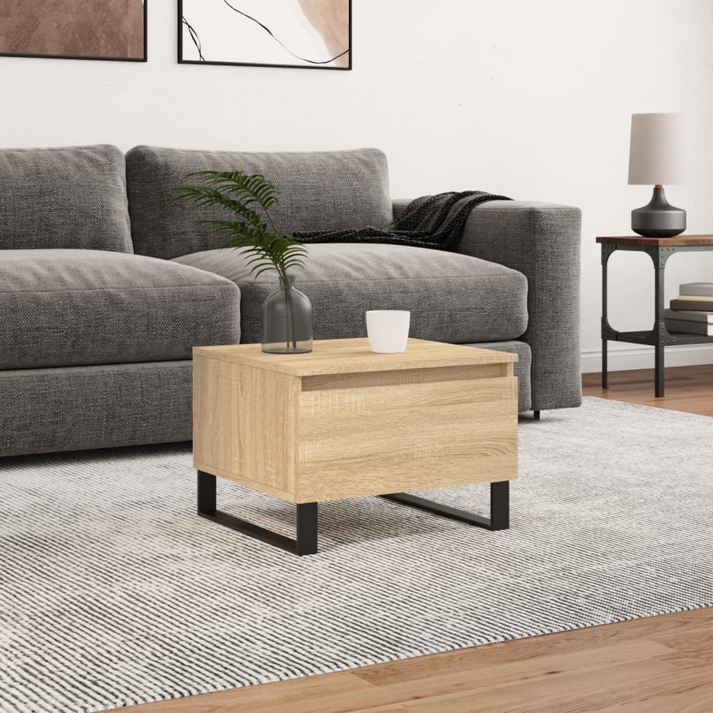 Table basse chêne sonoma 50x46x35 cm bois d’ingénierie - Tables basses
