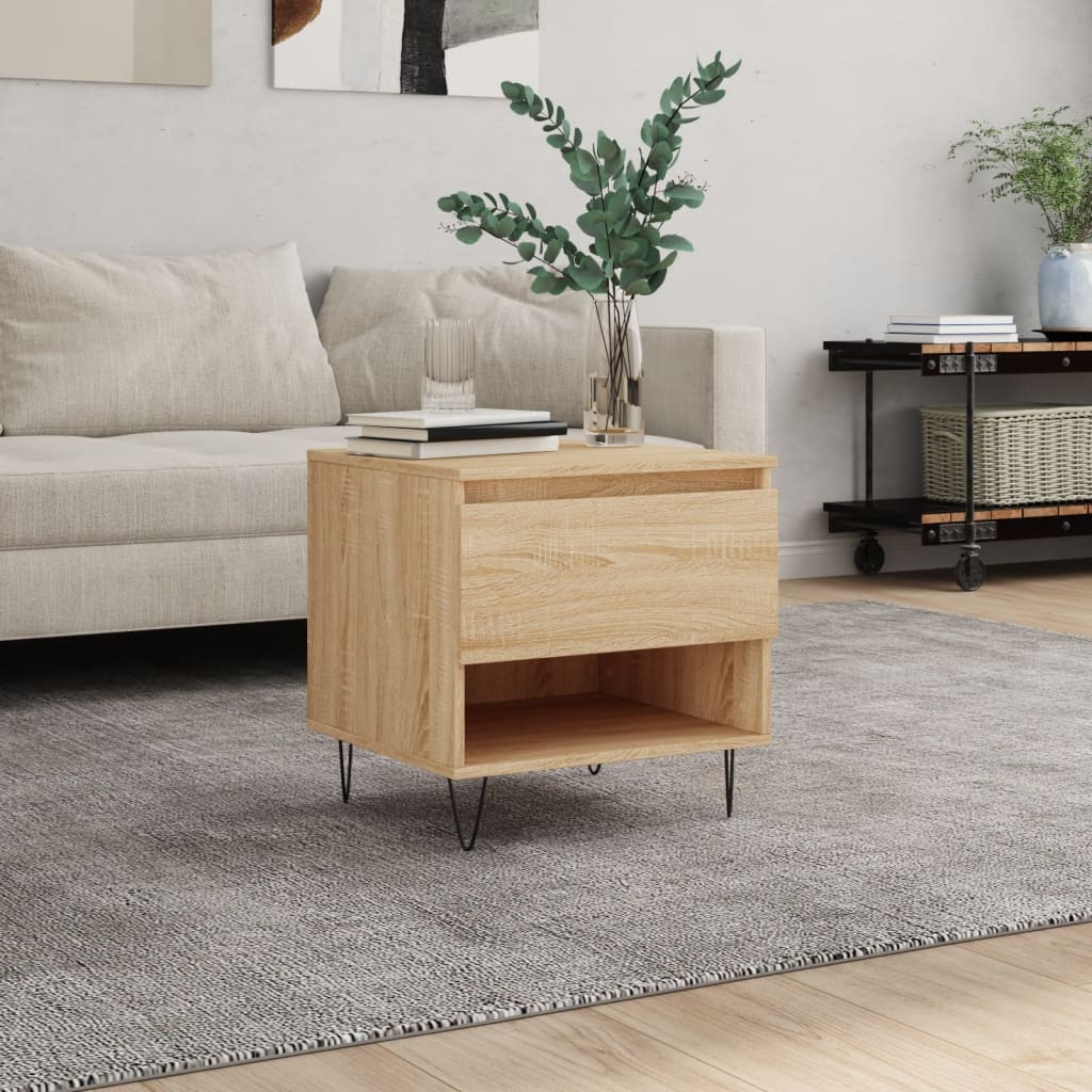 Table basse chêne sonoma 50x46x50 cm bois d’ingénierie - Tables basses