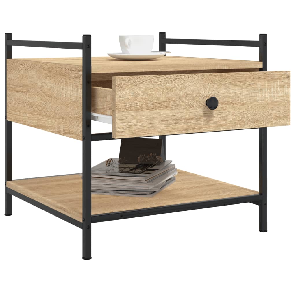 Table basse chêne sonoma 50x50x50 cm bois d’ingénierie - Tables basses