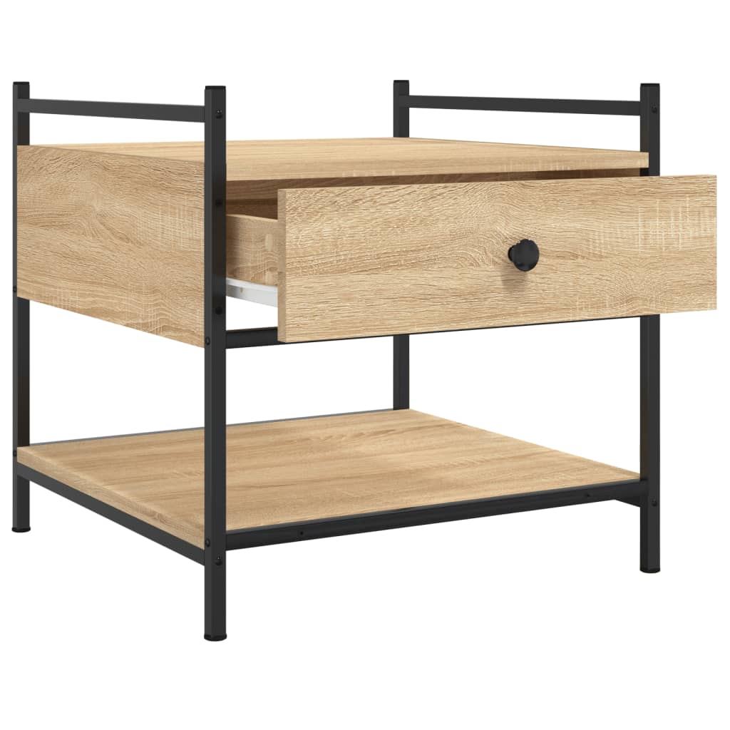 Table basse chêne sonoma 50x50x50 cm bois d’ingénierie - Tables basses