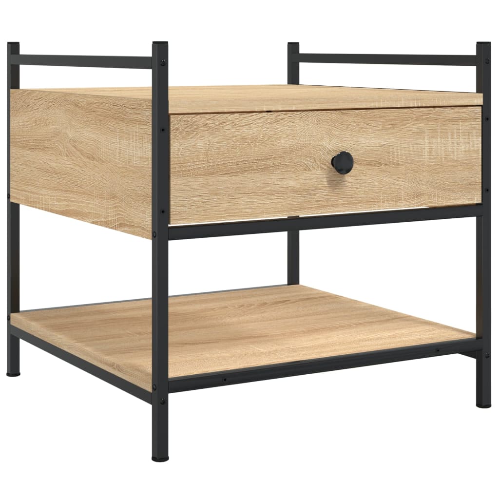Table basse chêne sonoma 50x50x50 cm bois d’ingénierie - Tables basses
