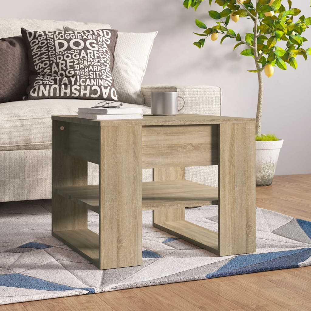Table basse chêne sonoma 55,5x55x45 cm bois d’ingénierie - Tables basses