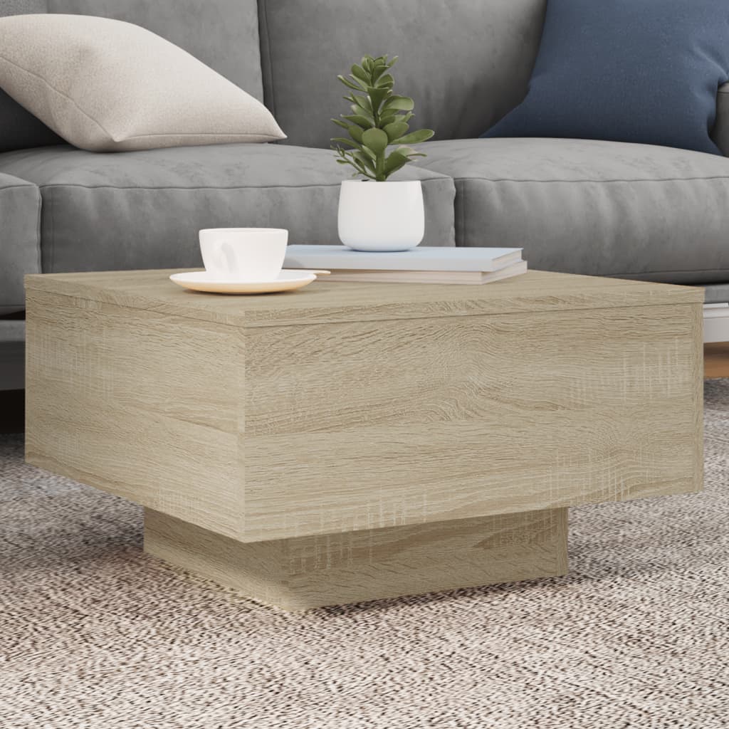 Table basse chêne sonoma 55x55x31 cm bois d’ingénierie - Tables basses
