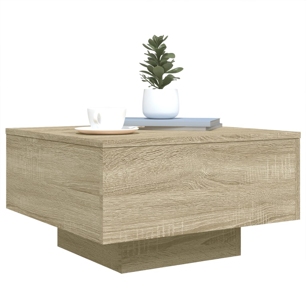 Table basse chêne sonoma 55x55x31 cm bois d’ingénierie - Tables basses