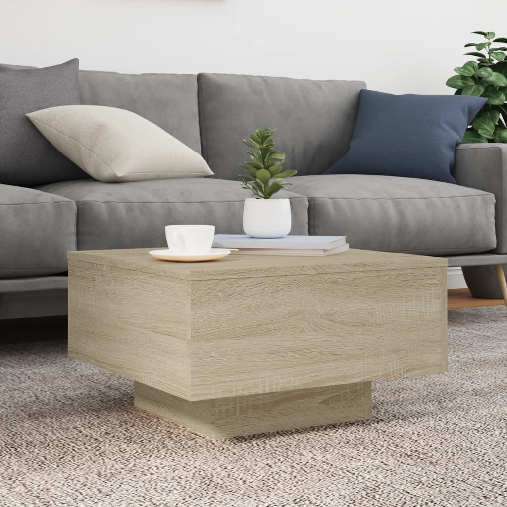 Table basse chêne sonoma 55x55x31 cm bois d’ingénierie - Tables basses