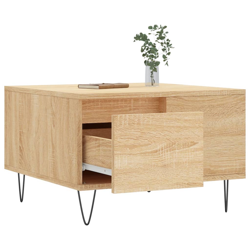 Table basse chêne sonoma 55x55x36,5 cm bois d’ingénierie - Tables basses