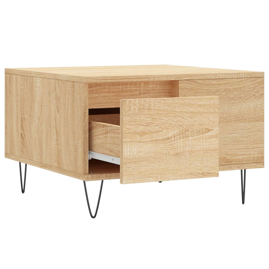 Table basse chêne sonoma 55x55x36,5 cm bois d’ingénierie - Tables basses