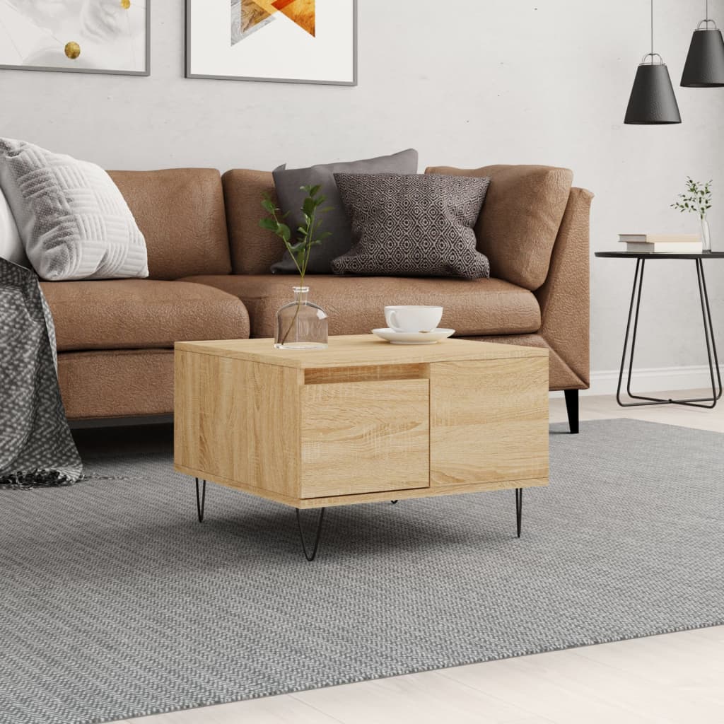Table basse chêne sonoma 55x55x36,5 cm bois d’ingénierie - Tables basses