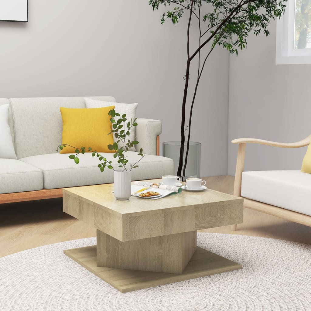 Table basse Chêne sonoma 57x57x30 cm Bois d’ingénierie - Tables basses