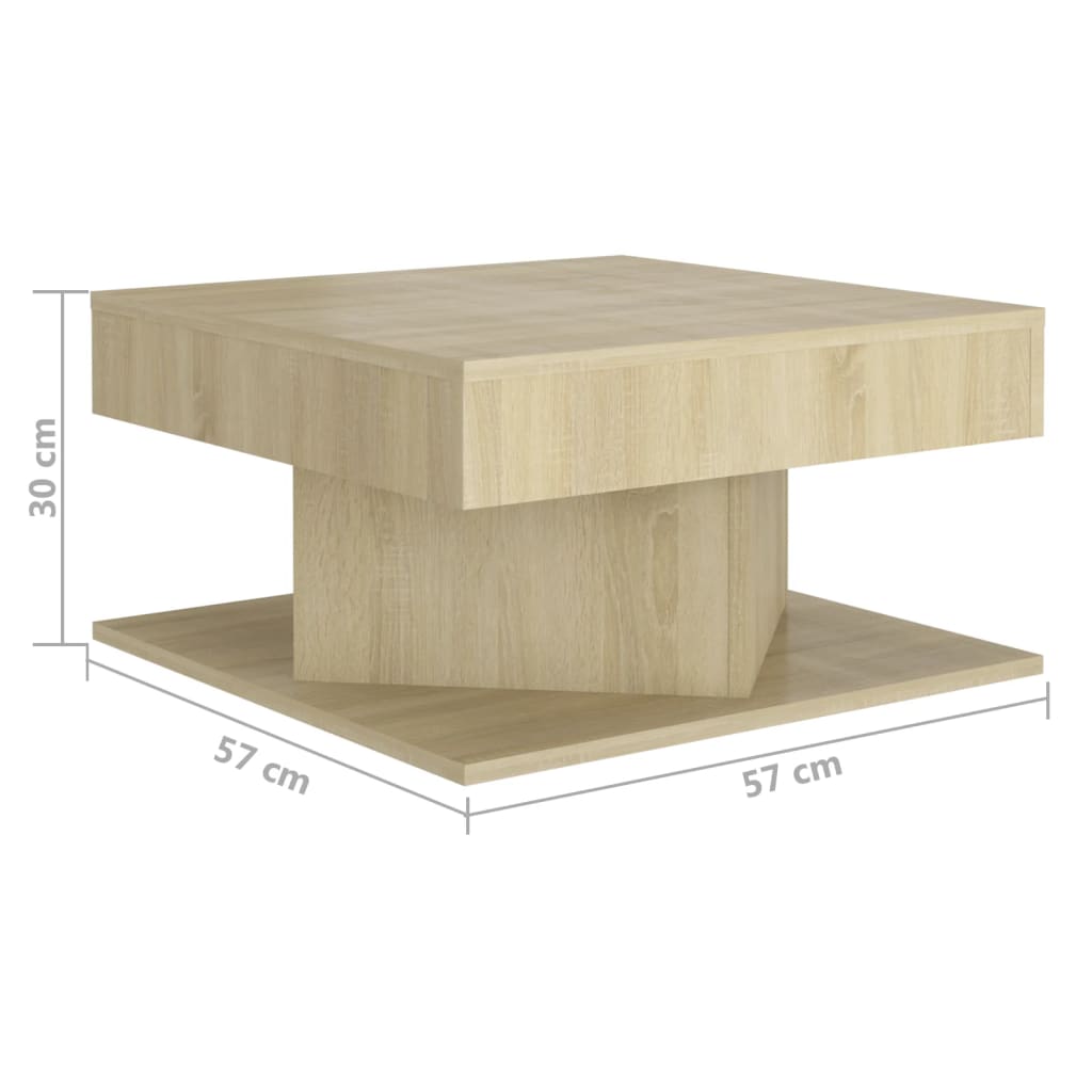Table basse Chêne sonoma 57x57x30 cm Bois d’ingénierie - Tables basses