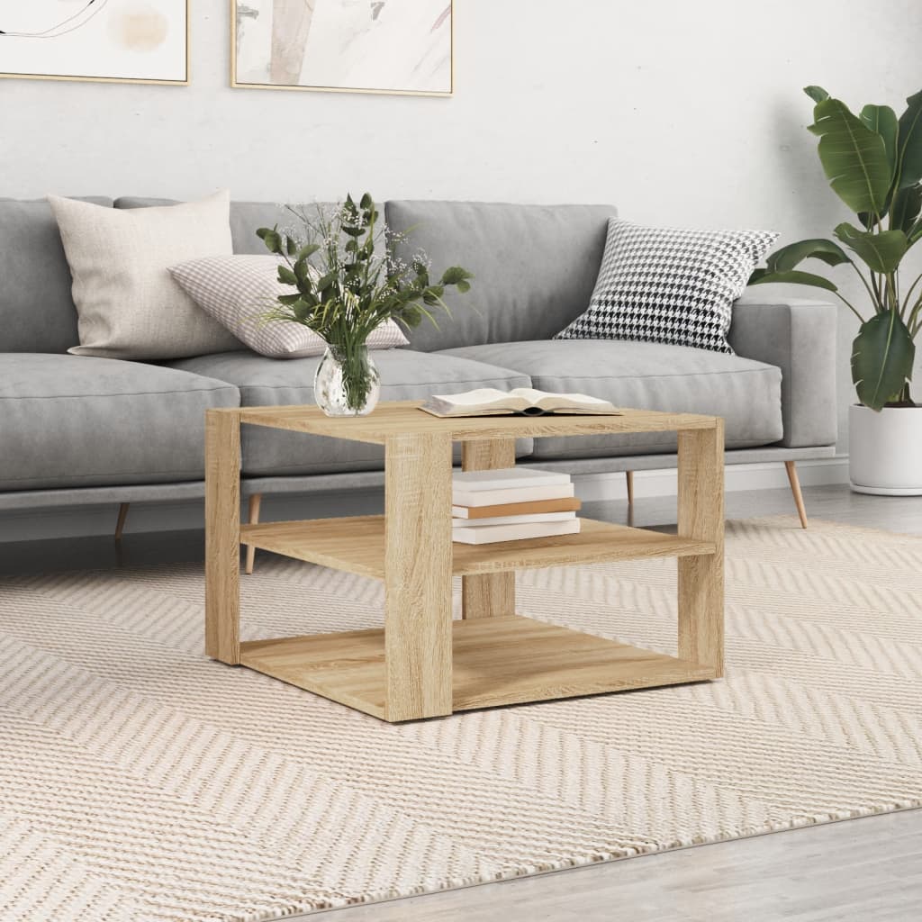 Table basse chêne sonoma 59,5x59,5x40 cm bois d’ingénierie - Tables basses