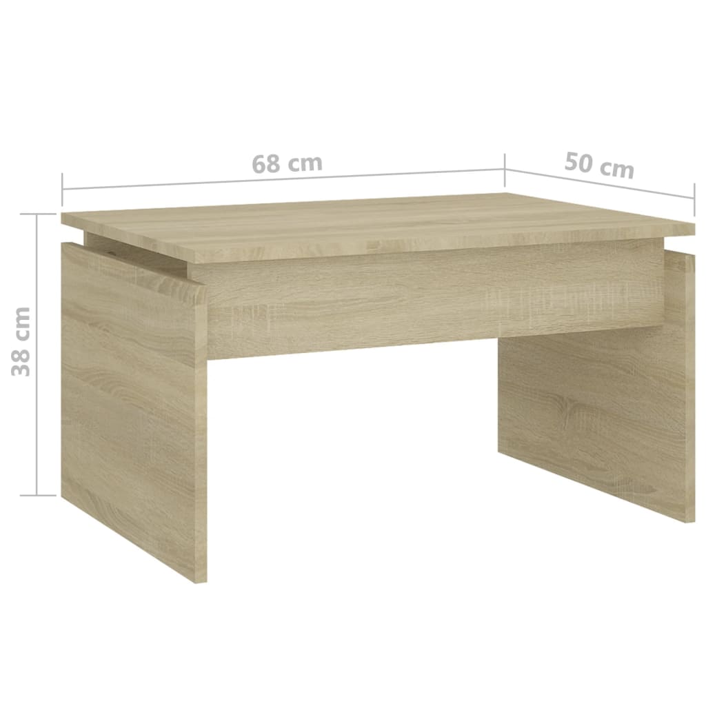 Table basse chêne sonoma 68x50x38 cm bois d’ingénierie - Tables basses