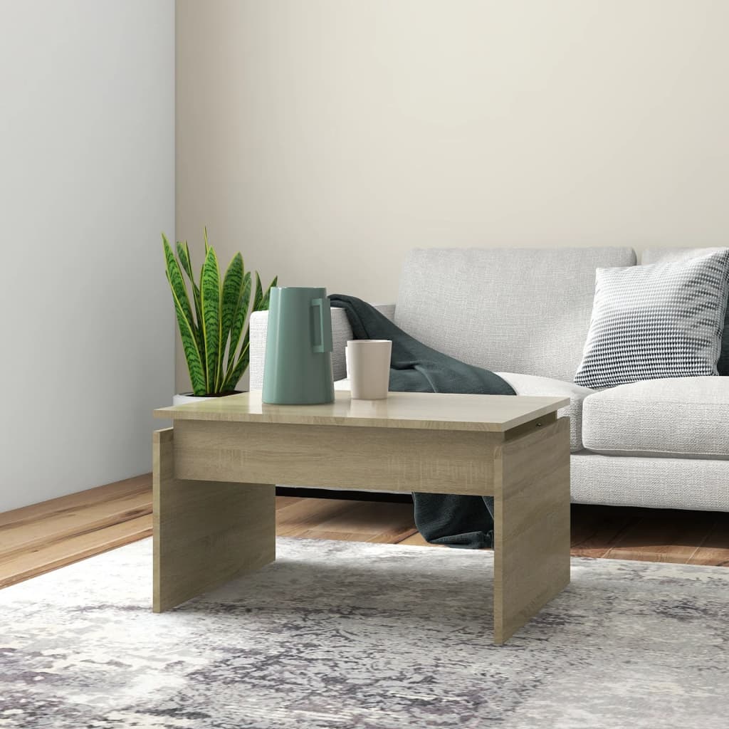 Table basse chêne sonoma 68x50x38 cm bois d’ingénierie - Tables basses