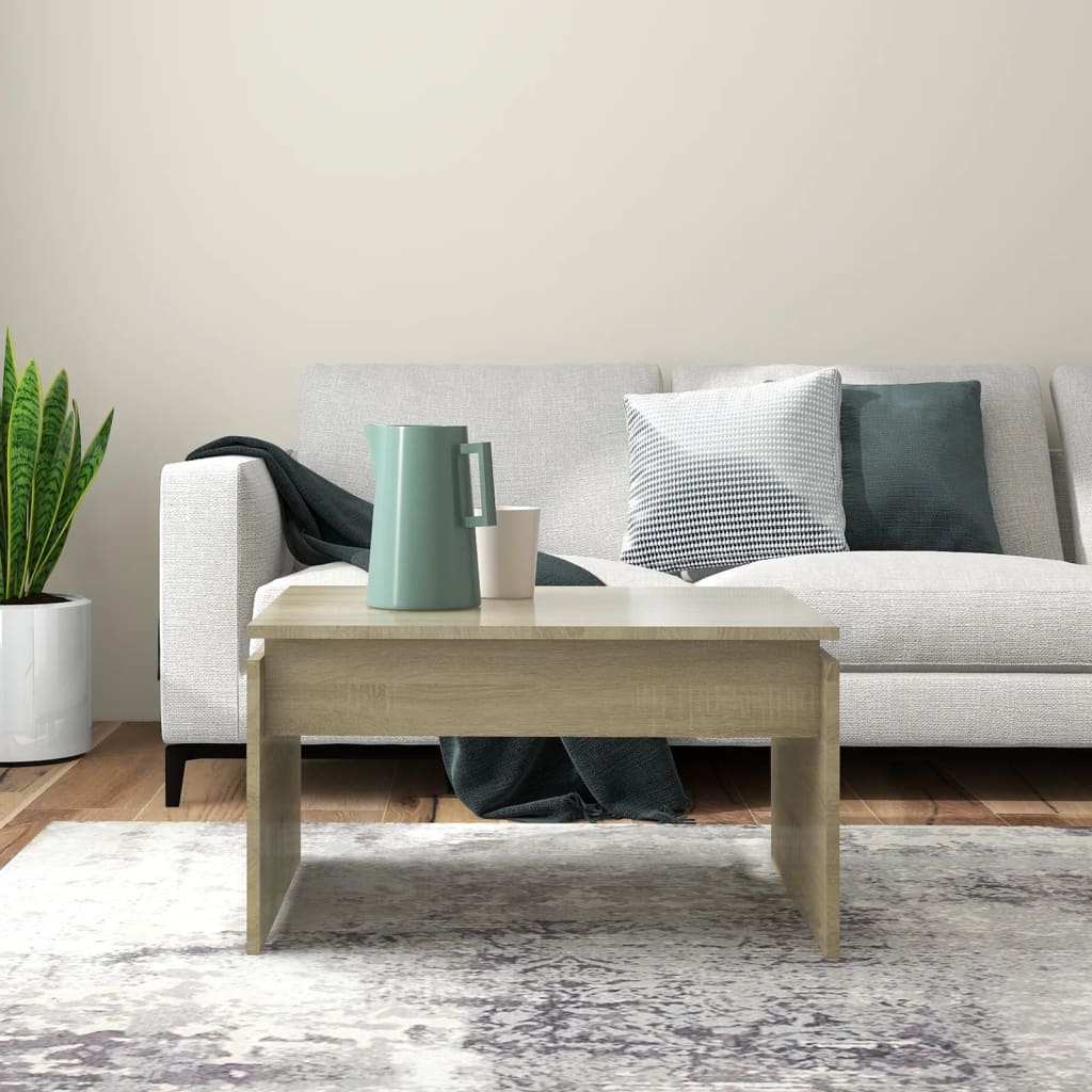 Table basse chêne sonoma 68x50x38 cm bois d’ingénierie - Tables basses