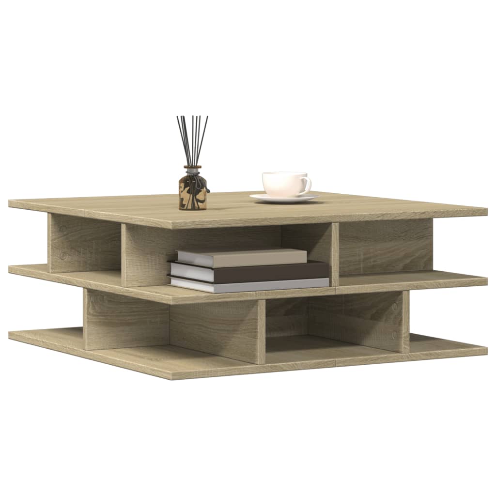 Table basse chêne sonoma 70x70x29 cm bois d’ingénierie - Tables basses