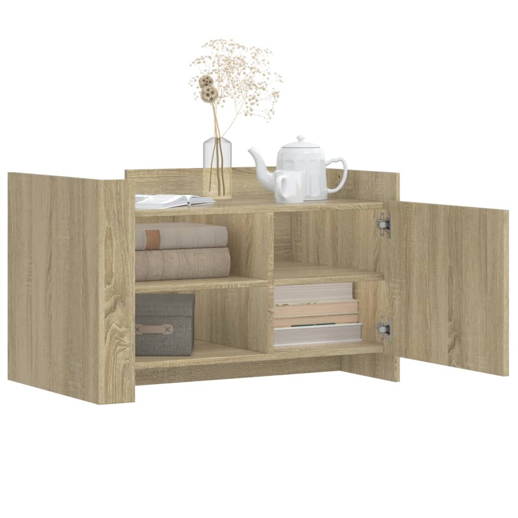 Table basse chêne sonoma 80x50x50 cm bois d’ingénierie - Tables basses
