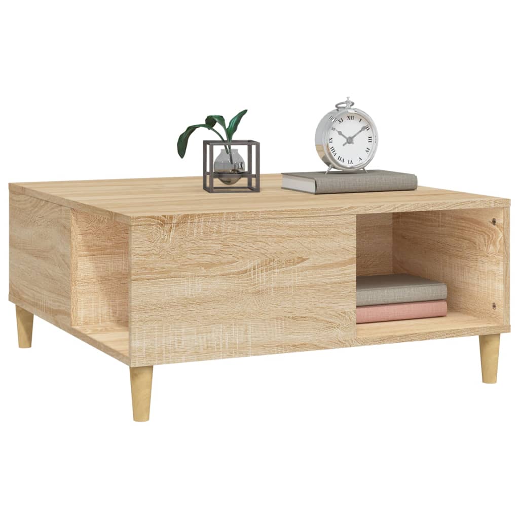 Table basse chêne sonoma 80x80x36,5 cm bois d’ingénierie - Tables basses