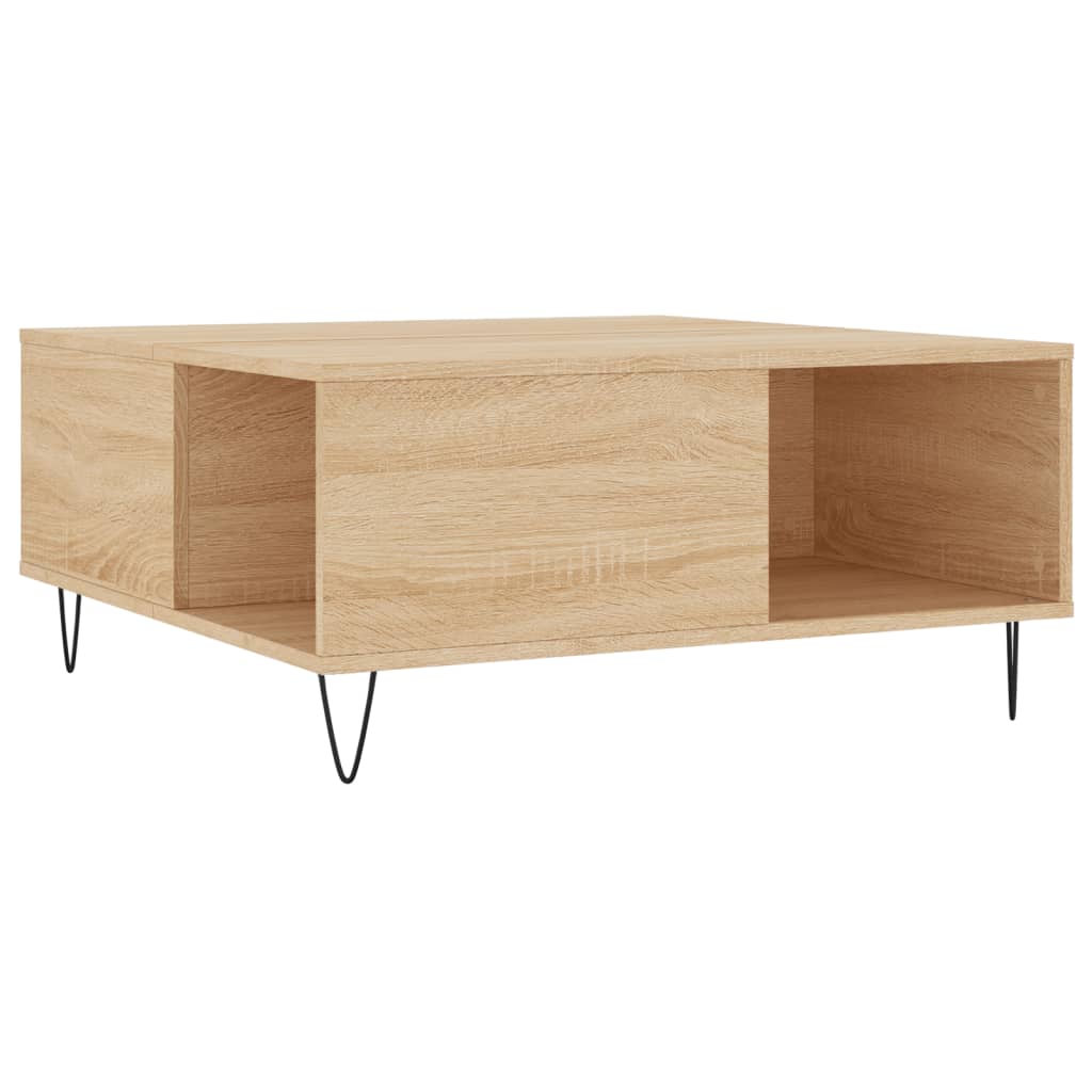 Table basse chêne sonoma 80x80x36,5 cm bois d’ingénierie - Tables basses
