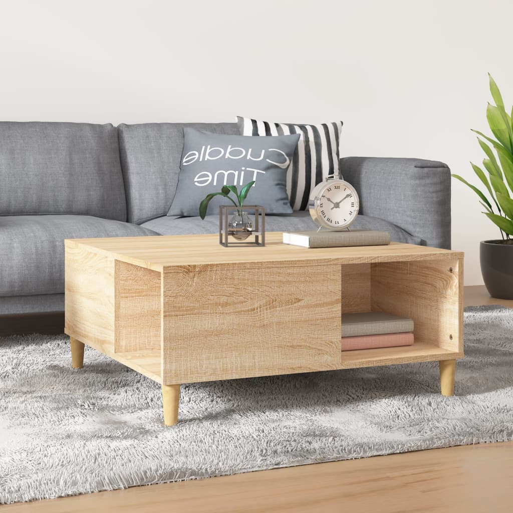 Table basse chêne sonoma 80x80x36,5 cm bois d’ingénierie - Tables basses