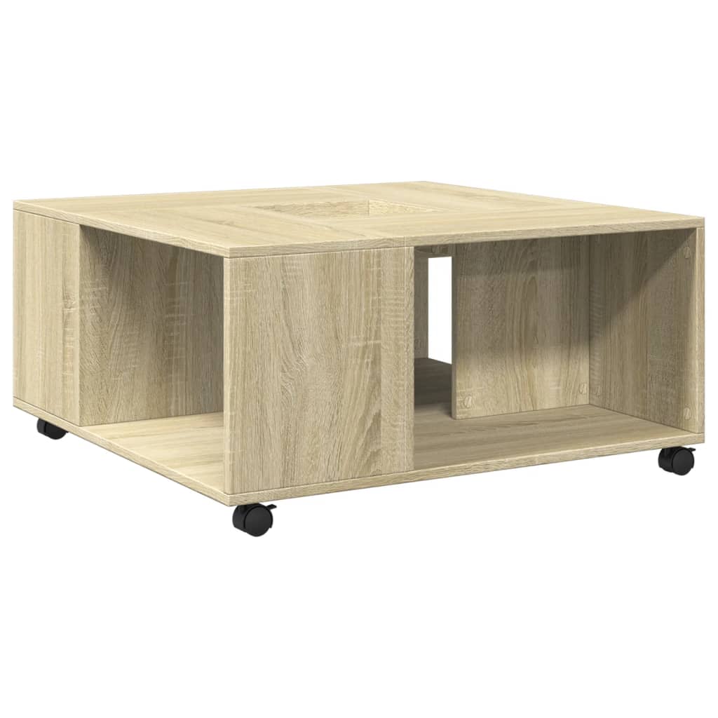 Table basse chêne sonoma 80x80x40 cm bois d’ingénierie - Tables basses