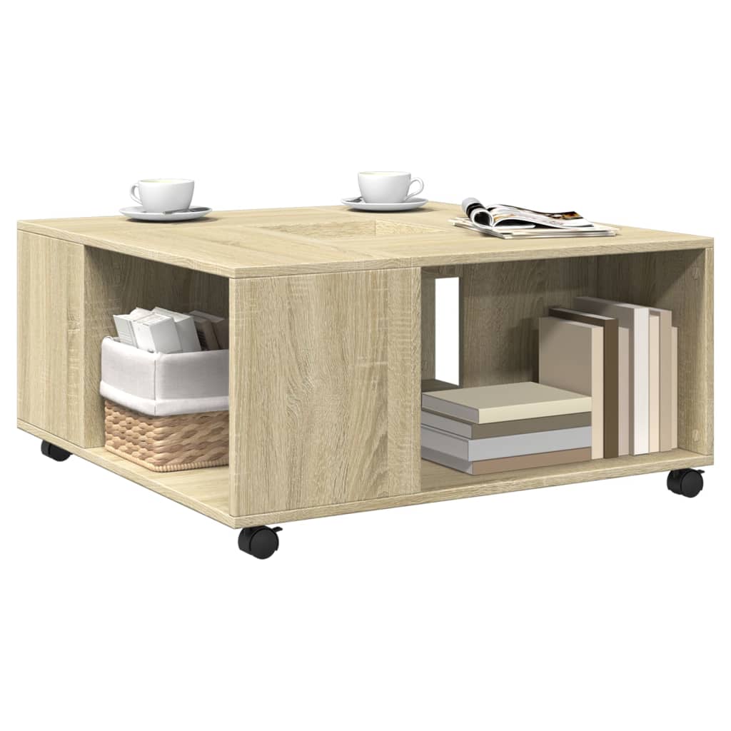 Table basse chêne sonoma 80x80x40 cm bois d’ingénierie - Tables basses