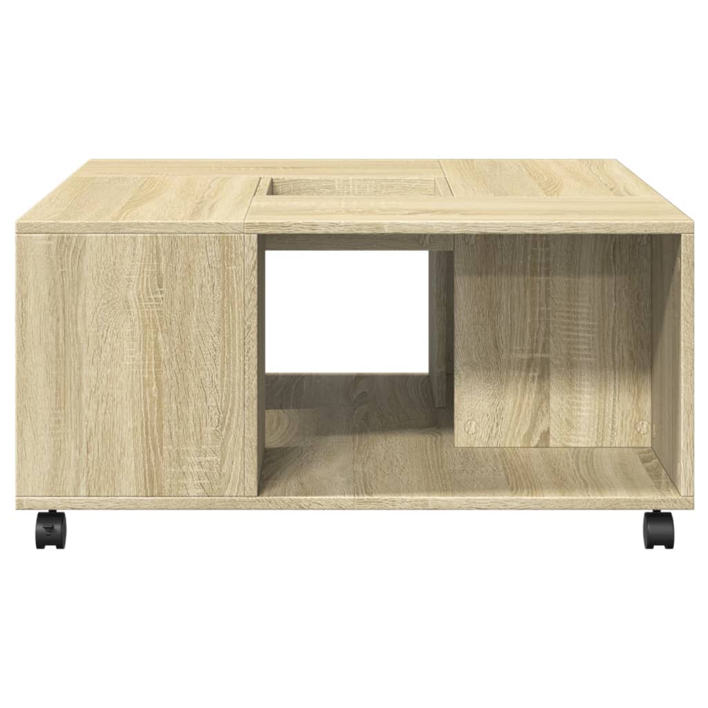 Table basse chêne sonoma 80x80x40 cm bois d’ingénierie - Tables basses
